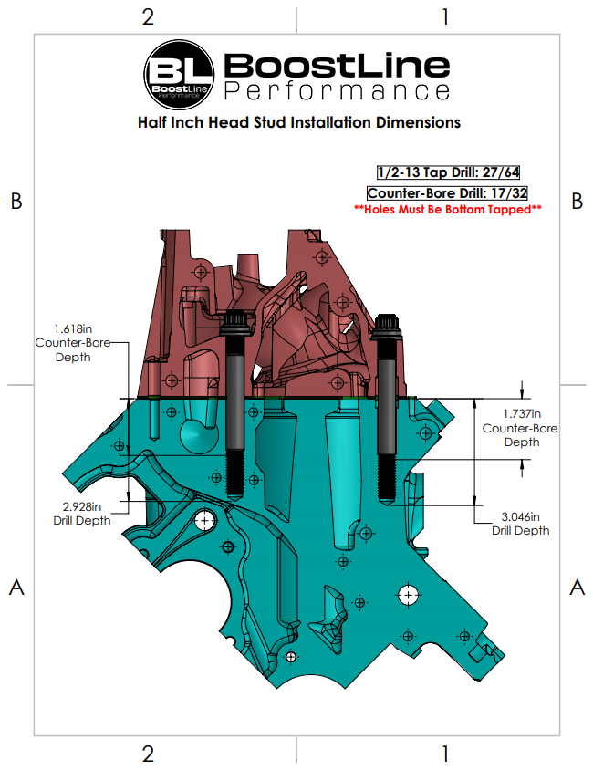 ARP2000 1/2" Head Stud Kit - 2003+ LS